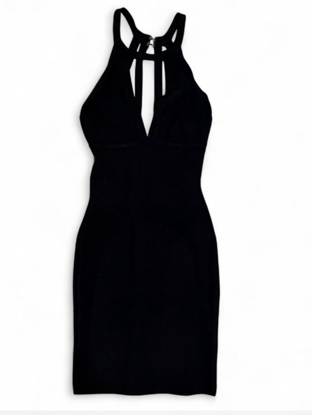 Hot Miami Styles Black One-Shoulder Cutout Bodycon Dress